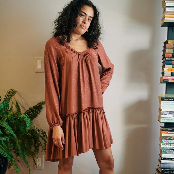 Rebecca Taylor Dresses & Skirts - Rebecca Taylor 100% silk babydoll longslv dress 4